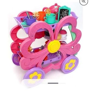 Brand New Flower tea cart set